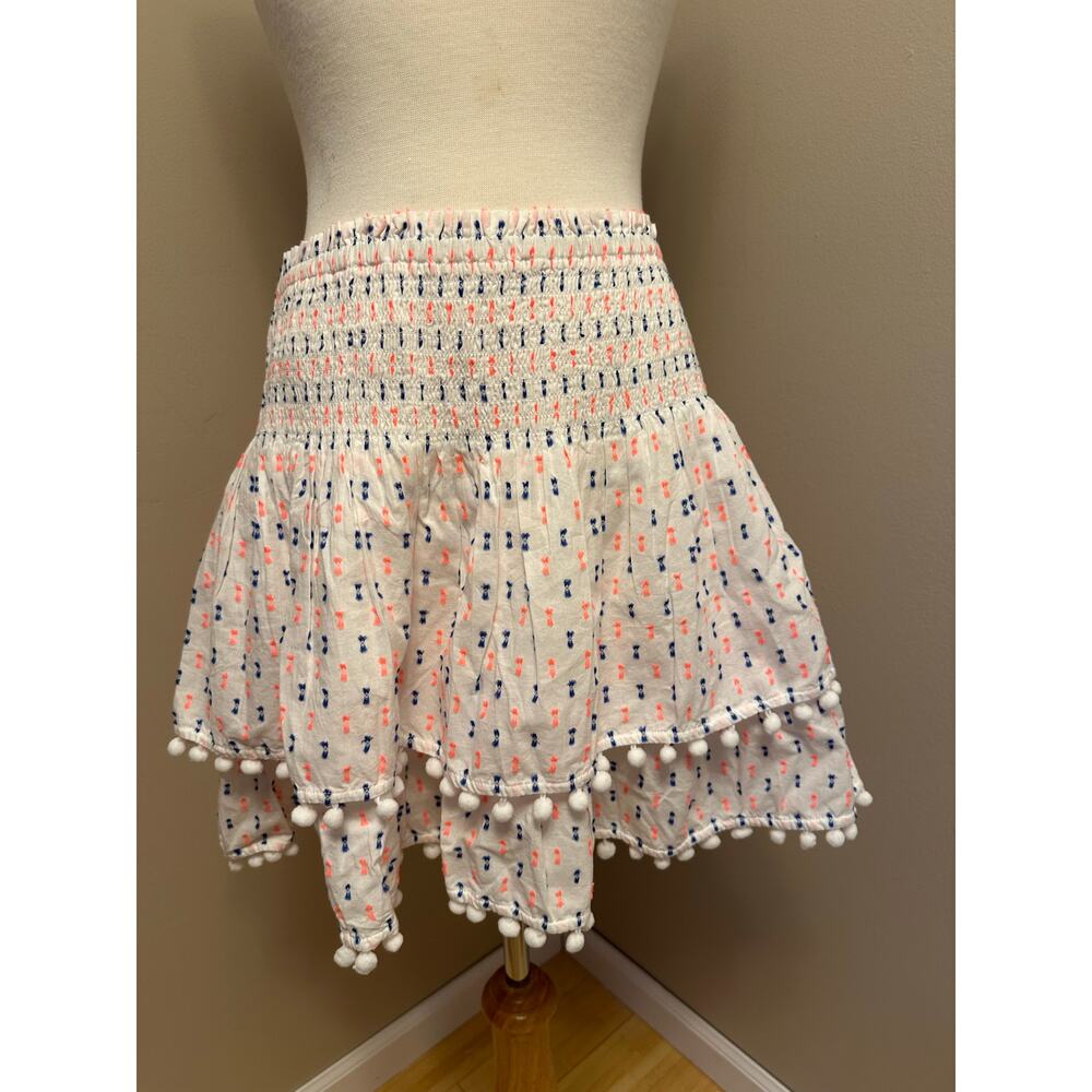 NWT Lilly Pulitzer Ethenia Resort White Neon Gauzy Clip Skirt Size Large - Picture 2 of 6